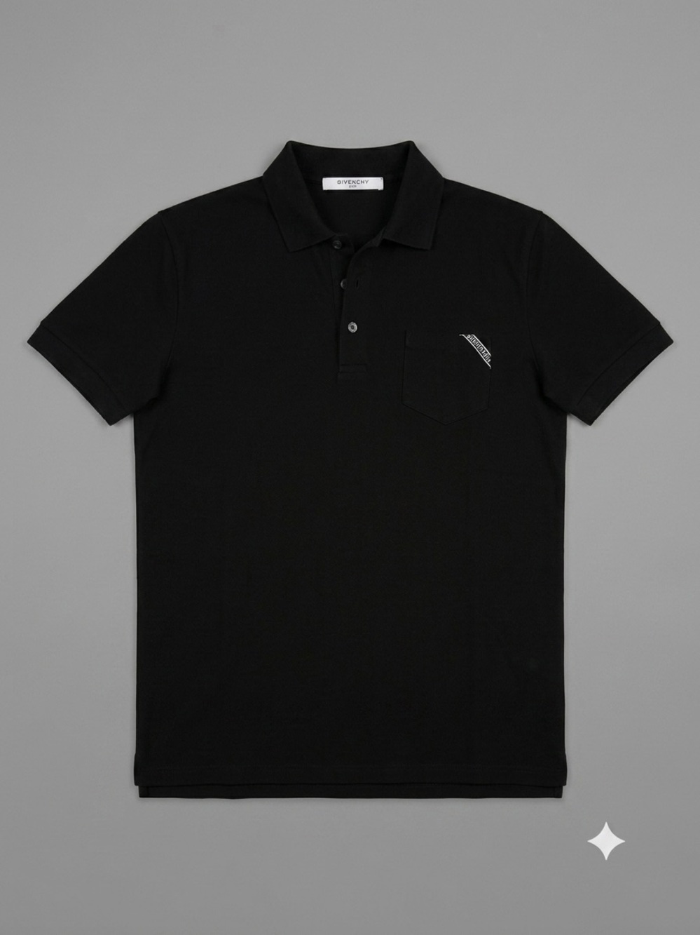 Givenchy Black Men's Polo with Subtle Logo Tag